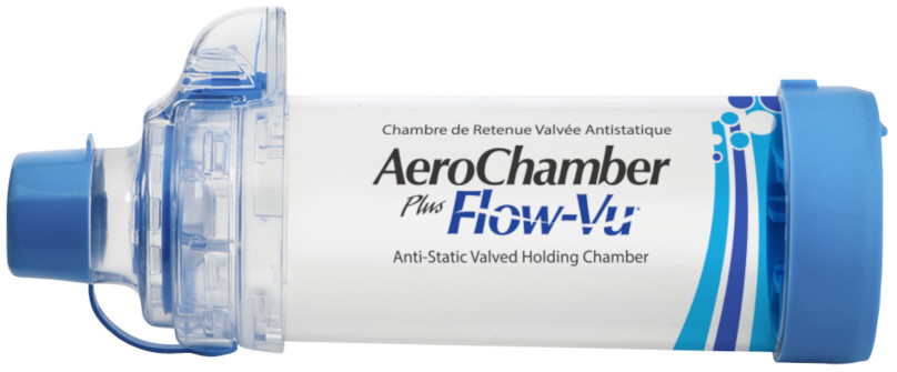 AeroChamber Plus Flow-Vu z ustnikiem dla dorosłych - (Niebieski)